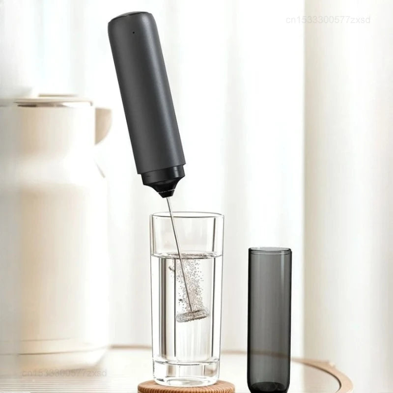 Portable Electric Milk Frother Foam Maker Handheld Rechargeable Foamer High Speed for Coffee Cappuccino Cream Kitchen Food Mixer
