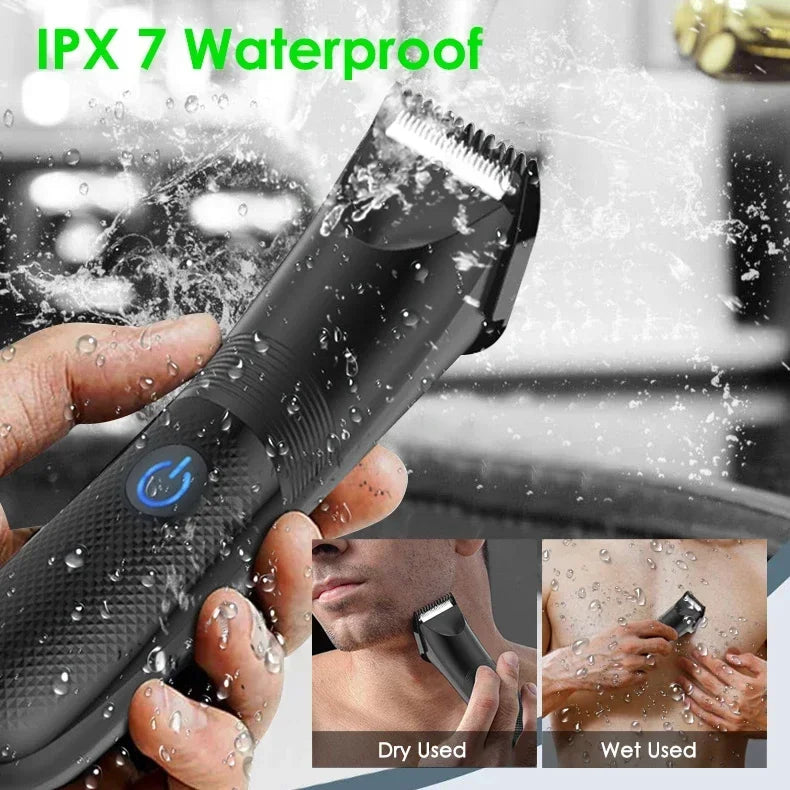 Groin Area Hair Trimmer Lawn Mower Ceramic Blade Waterproof Wet Dry Hair Clippers Pubic Armpit Body Hair Ultimate Hygiene Razor