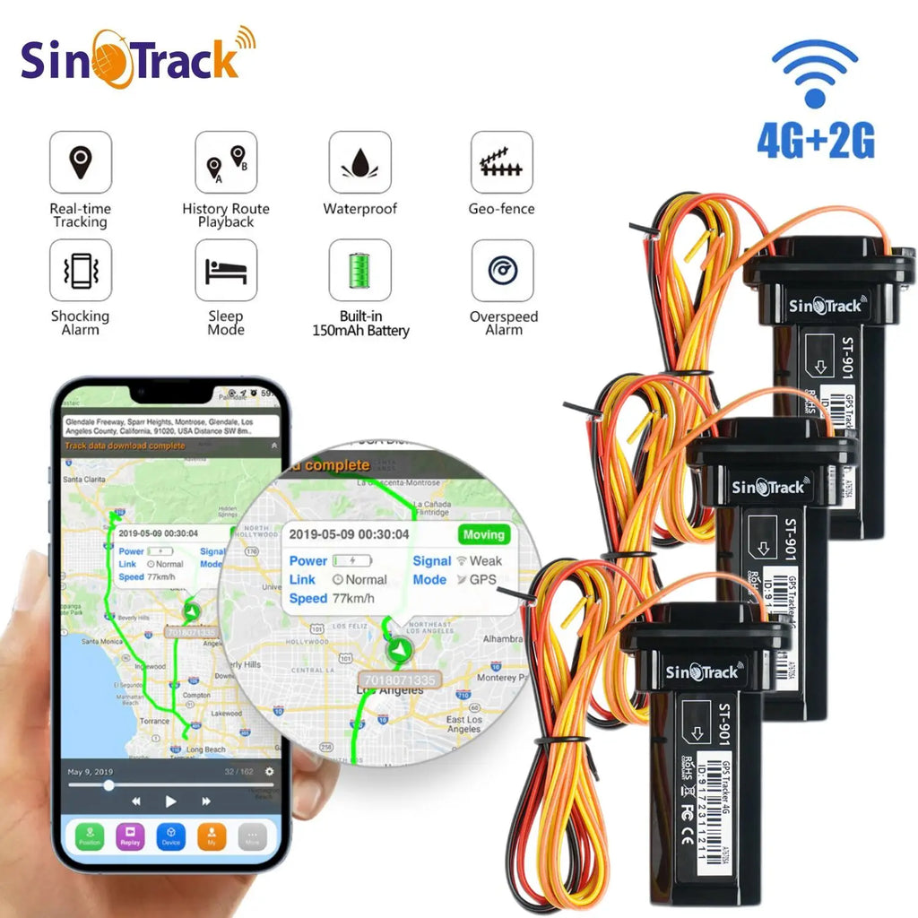 SinoTrack ST-901L 4G GPS Car Tracker with Engine Cut-Off (3-Pack)