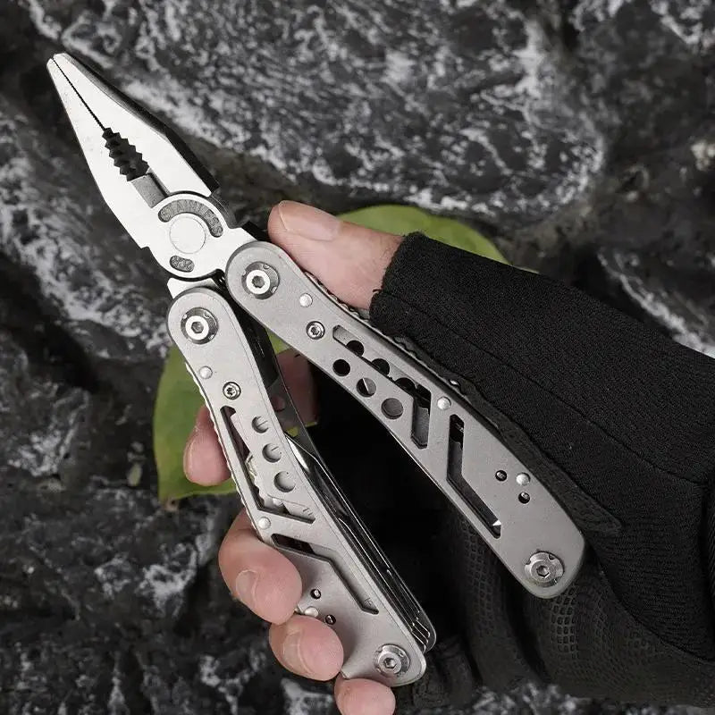 Stainless Steel 24-in-1 Multitool Screwdriver Portable Cutter Folding Tool for Camping Hunting Outdoor Activities High-Quality G