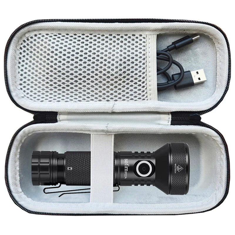 New Hard EVA Travel Protect Box Storage Bag Carrying Cover Case for Sofirn IF22A LED Flashlight Powerful Reverse Charging Torch