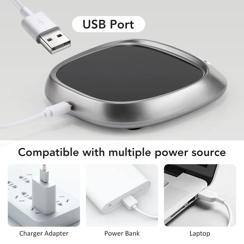 Cup Heater USB Coffee Mug Warmer Electric Milk Tea Cup Heating Coaster Cup Warmer For Home Office USB Voice Desk Cup Warmer