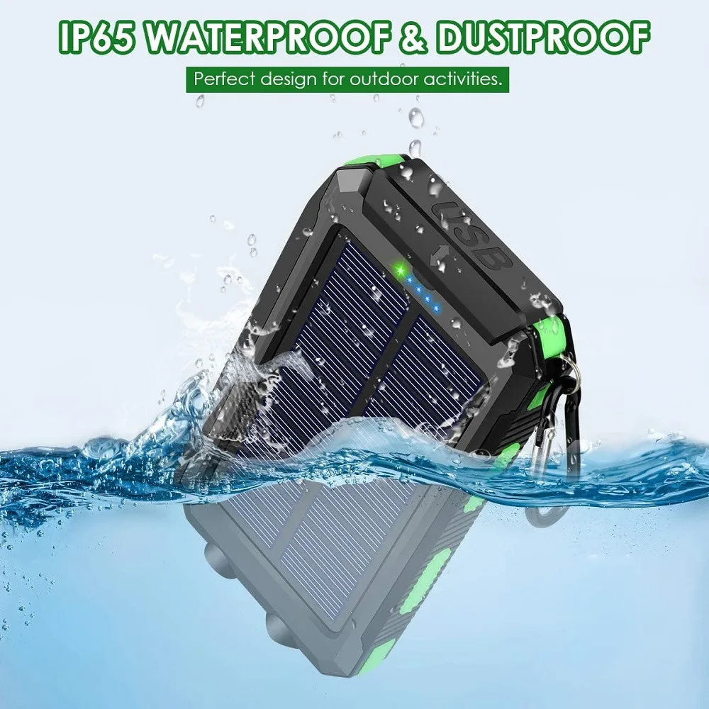 80,000mAh Solar Power Bank with LED Light