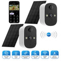 Solar Security Camera Wireless Outdoor 3MP Home Surveillance IP65 Waterproof Color Night Vision Two Way Audio Human Detection