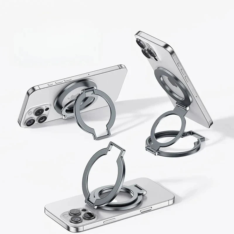 360° Rotation Magnetic Finger Ring Phone Holder Aluminum Alloy Foldable  For iPhone 17 16 15 14 13 12 Pro Max