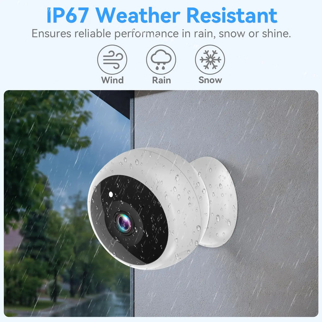 ANSVICAM 2K WiFi IP Camera Outdoor Magnetic Battery Security Camera Indoor Color Night Vision Waterproof Wireless Surveillance