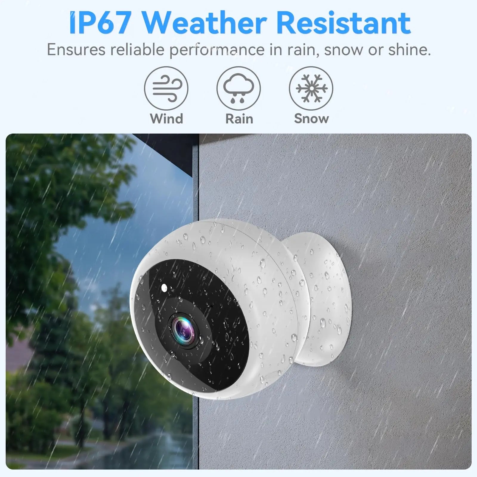 ANSVICAM 2K WiFi IP Camera Outdoor Magnetic Battery Security Camera Indoor Color Night Vision Waterproof Wireless Surveillance