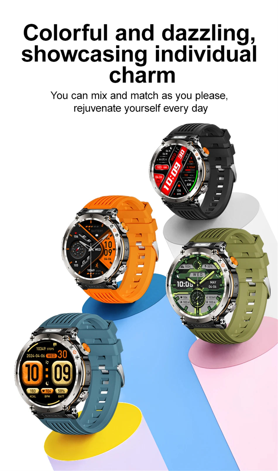 Outdoor Sports Smart Watch Men AMOLED Screen NFC Heart Rate Bluetooth Call 5ATM Waterproof Smartwatch 2025 New Fashion Luxury