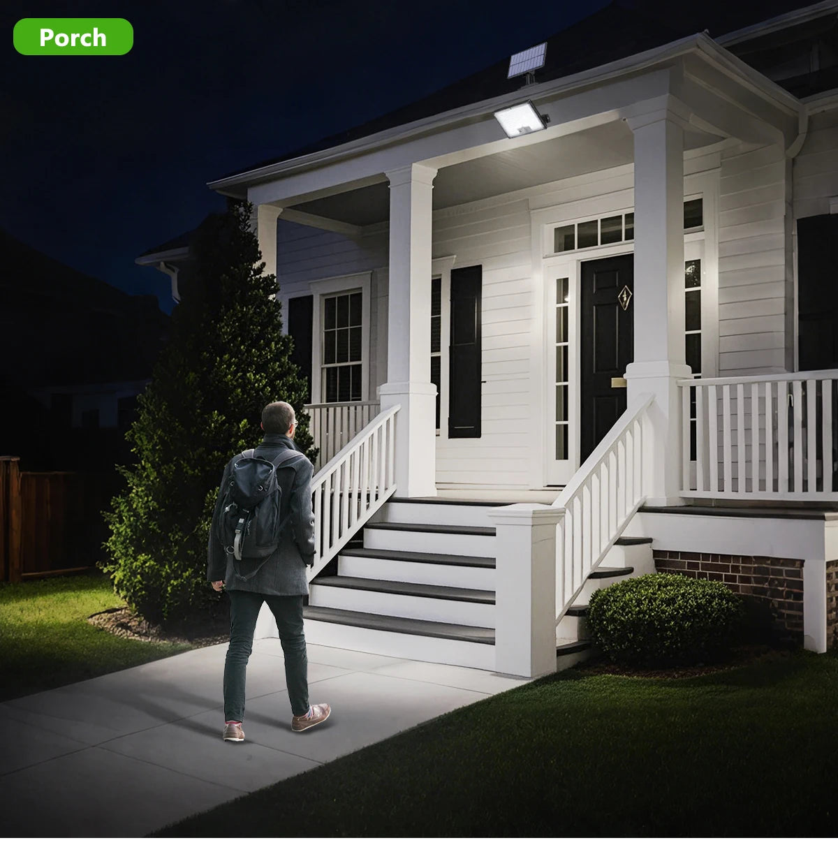Solar Motion Sensor Outdoor Flood Lights with 400/172 Bright LEDs Dusk to Dawn Outside Flood Lights with 16ft Cable IP65 Lamp