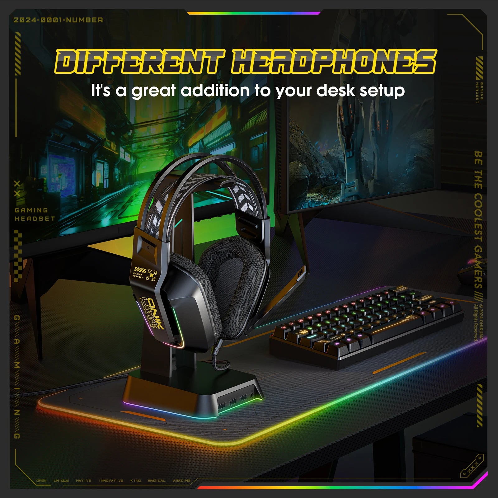 ONIKUMA X13 RGB Gaming Headset with Mic