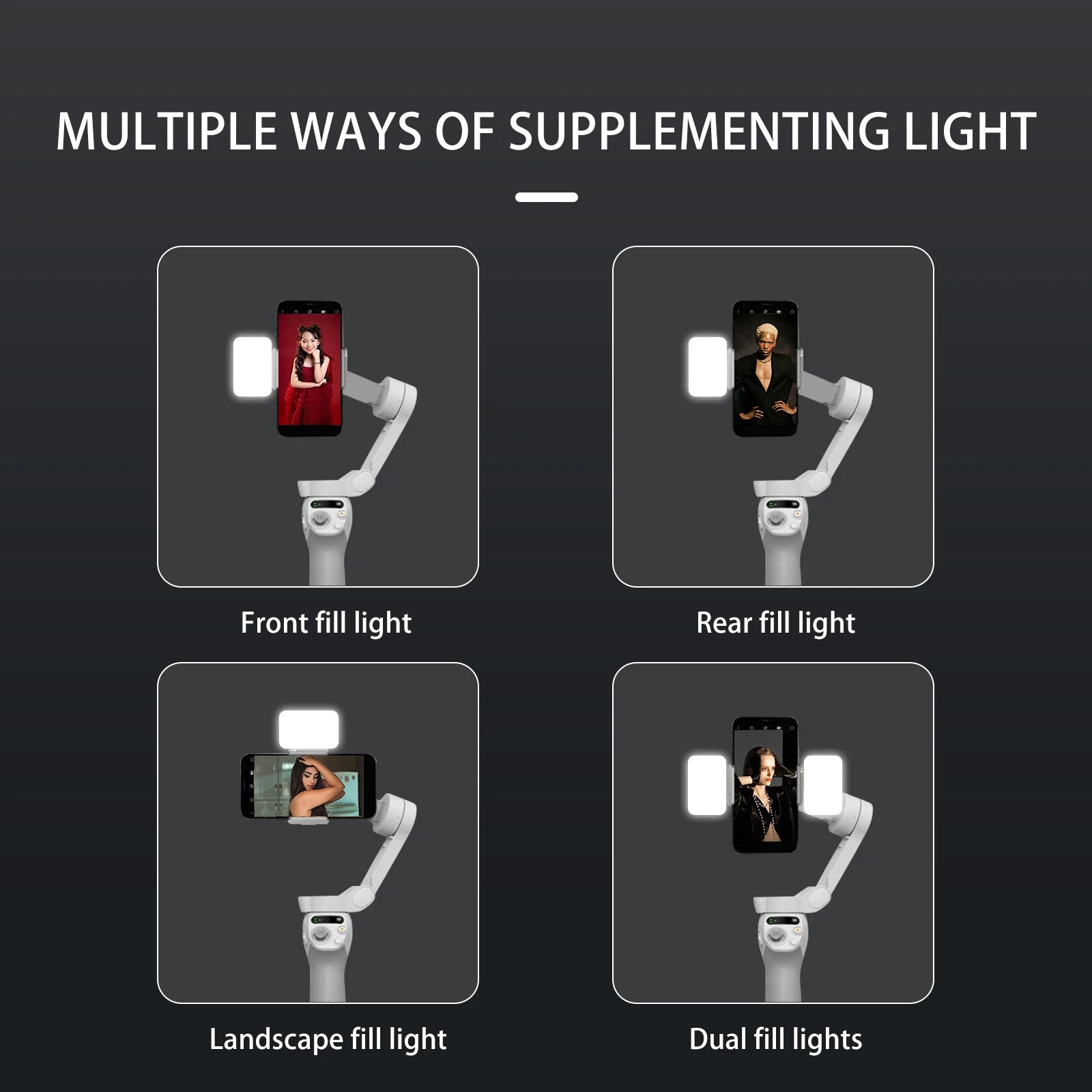 For DJI Osmo Mobile 7/7P/6/5 magnetic fill light live cell phone beauty photography light pocket light