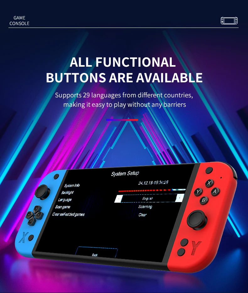 G90 Retro Handheld Game Console Built-in Mass Classic Arcade Games HD Large Screen Support Connect TV Portable Gaming Console Gi