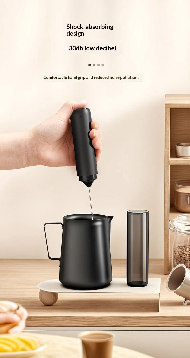Portable Electric Milk Frother Foam Maker Handheld Rechargeable Foamer High Speed for Coffee Cappuccino Cream Kitchen Food Mixer