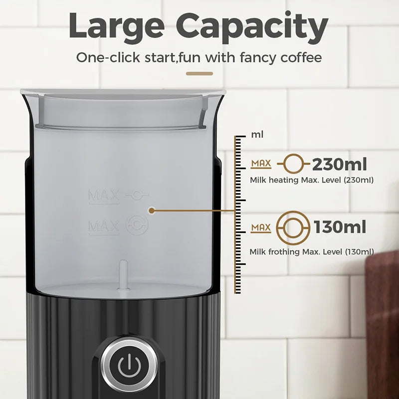 Cafelffe Electric Milk Frother Frothing Foamer Chocolate Mixer Cold/Hot Latte Cappuccino automatic Milk Foam Cool Touch Stirring