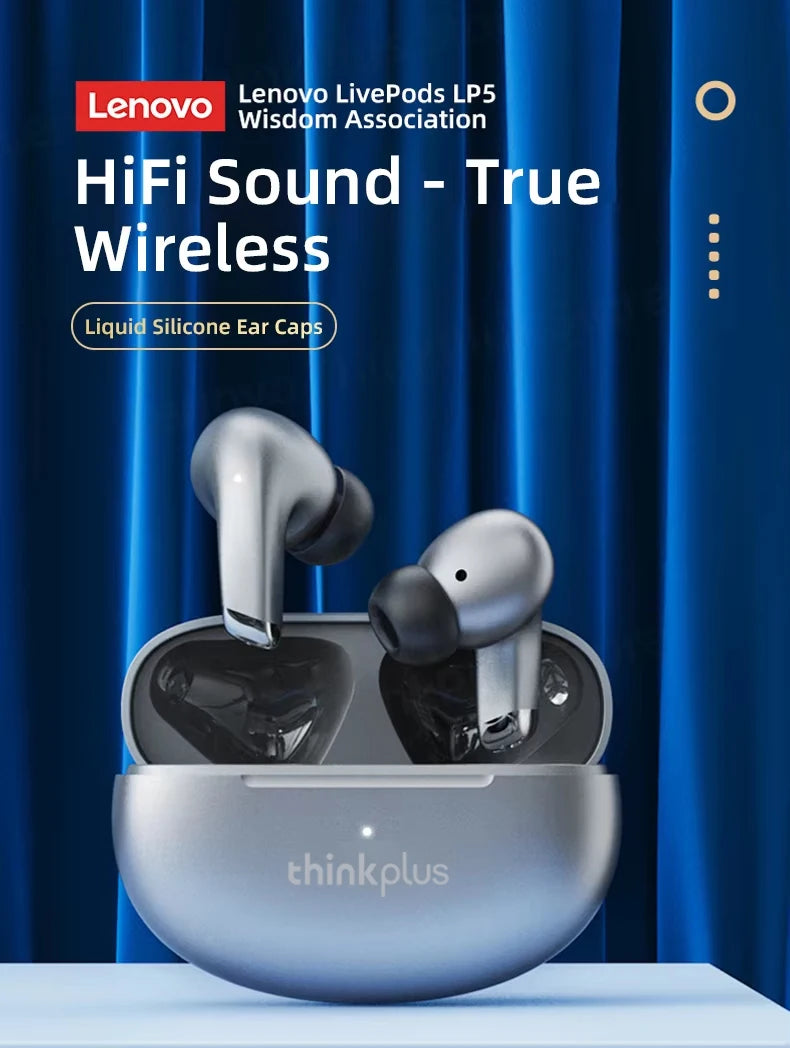 Lenovo LP5 Wireless Bluetooth Earbuds | HiFi Sound, Waterproof, Sports