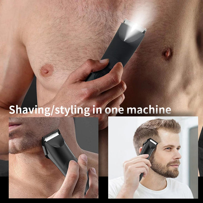 Groin Area Hair Trimmer Lawn Mower Ceramic Blade Waterproof Wet Dry Hair Clippers Pubic Armpit Body Hair Ultimate Hygiene Razor