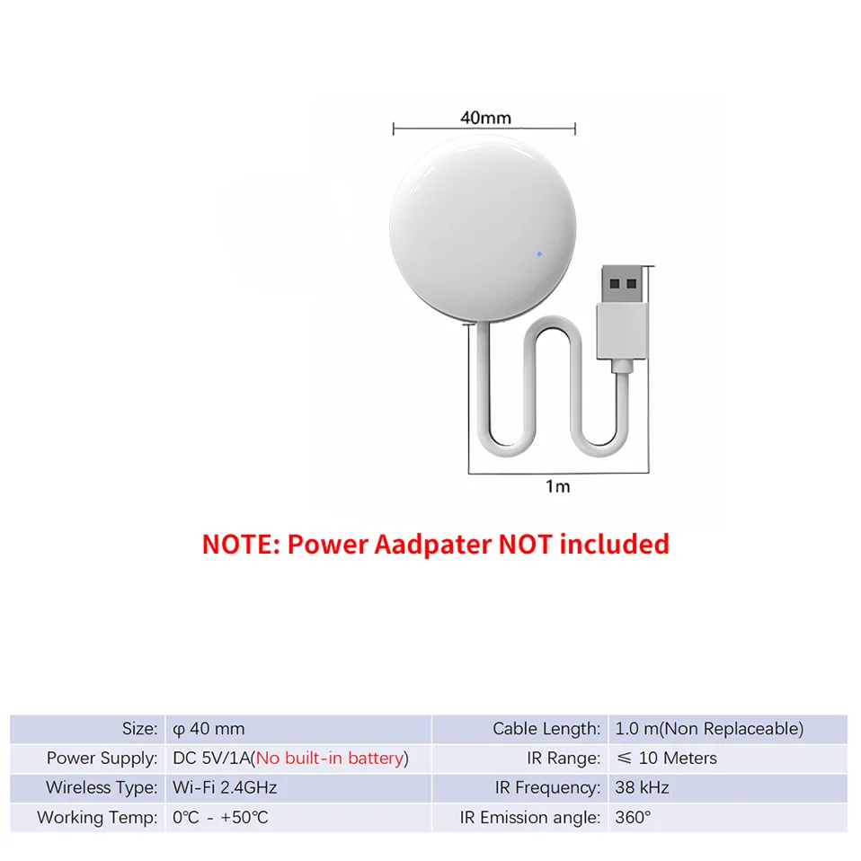 Tuya WiFi IR Remote For Smart Home Automation SmartLife APP Remote Control Universal infraredWork with Alexa SmartThings