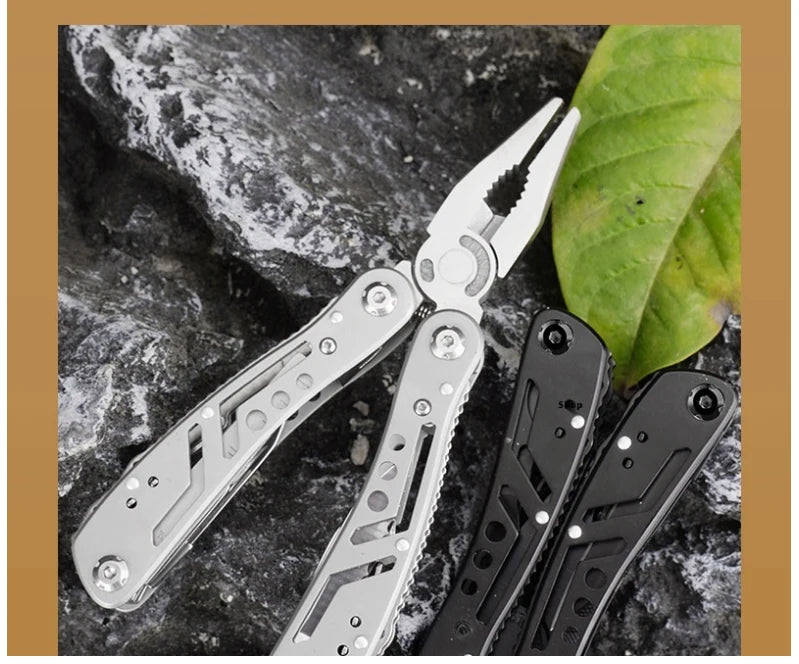 Stainless Steel 24-in-1 Multitool Screwdriver Portable Cutter Folding Tool for Camping Hunting Outdoor Activities High-Quality G