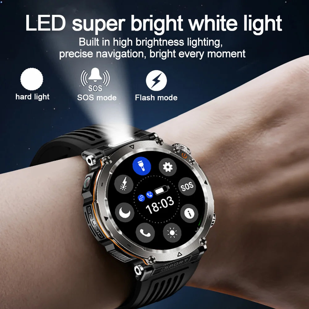 Outdoor Sports Smart Watch Men AMOLED Screen NFC Heart Rate Bluetooth Call 5ATM Waterproof Smartwatch 2025 New Fashion Luxury