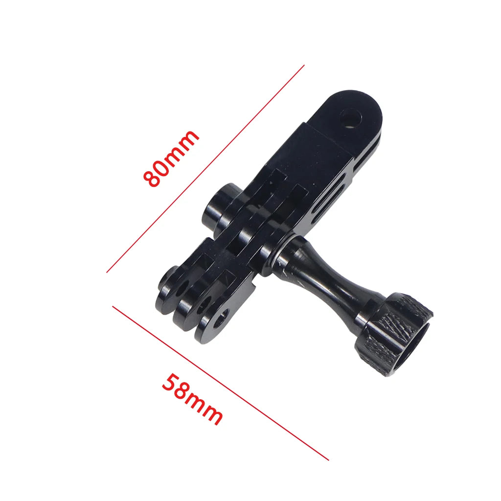 CNC Aluminum Three-Way Pivot Arm Mount Adapter for GOPRO Hero 13 12 11 10 Session Yi SJcam EKEN Sony DJI Action Camera Tripod