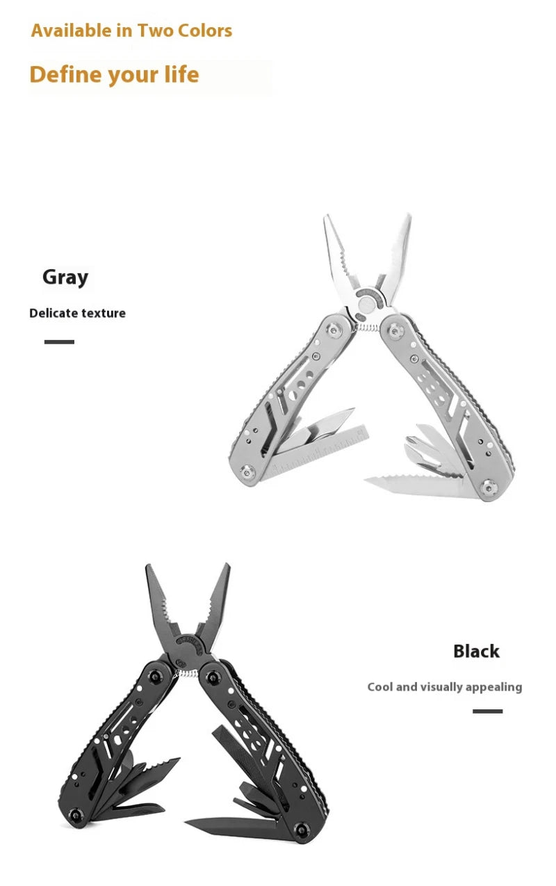 Stainless Steel 24-in-1 Multitool Screwdriver Portable Cutter Folding Tool for Camping Hunting Outdoor Activities High-Quality G