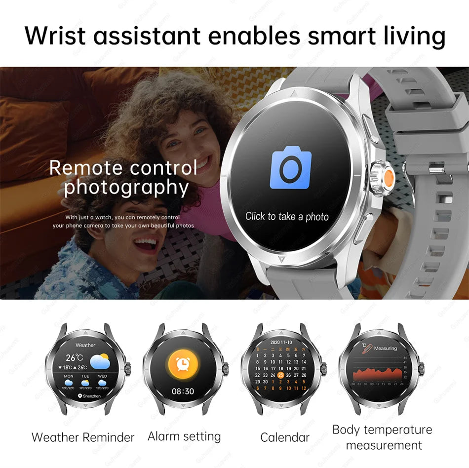 2026 GUHUAVMI Men's Smart Watch Waterproof IP69K Military-Grade Durability Bluetooth Call GPS Tracking Smartwatches Android iOS
