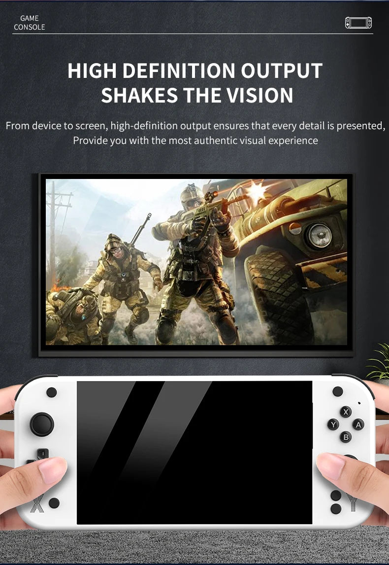 G90 7inch 64GB 4000mAh portable handheld game console arcade high-definition For PSP/PS1 nostalgic retro TV Gaming Controller
