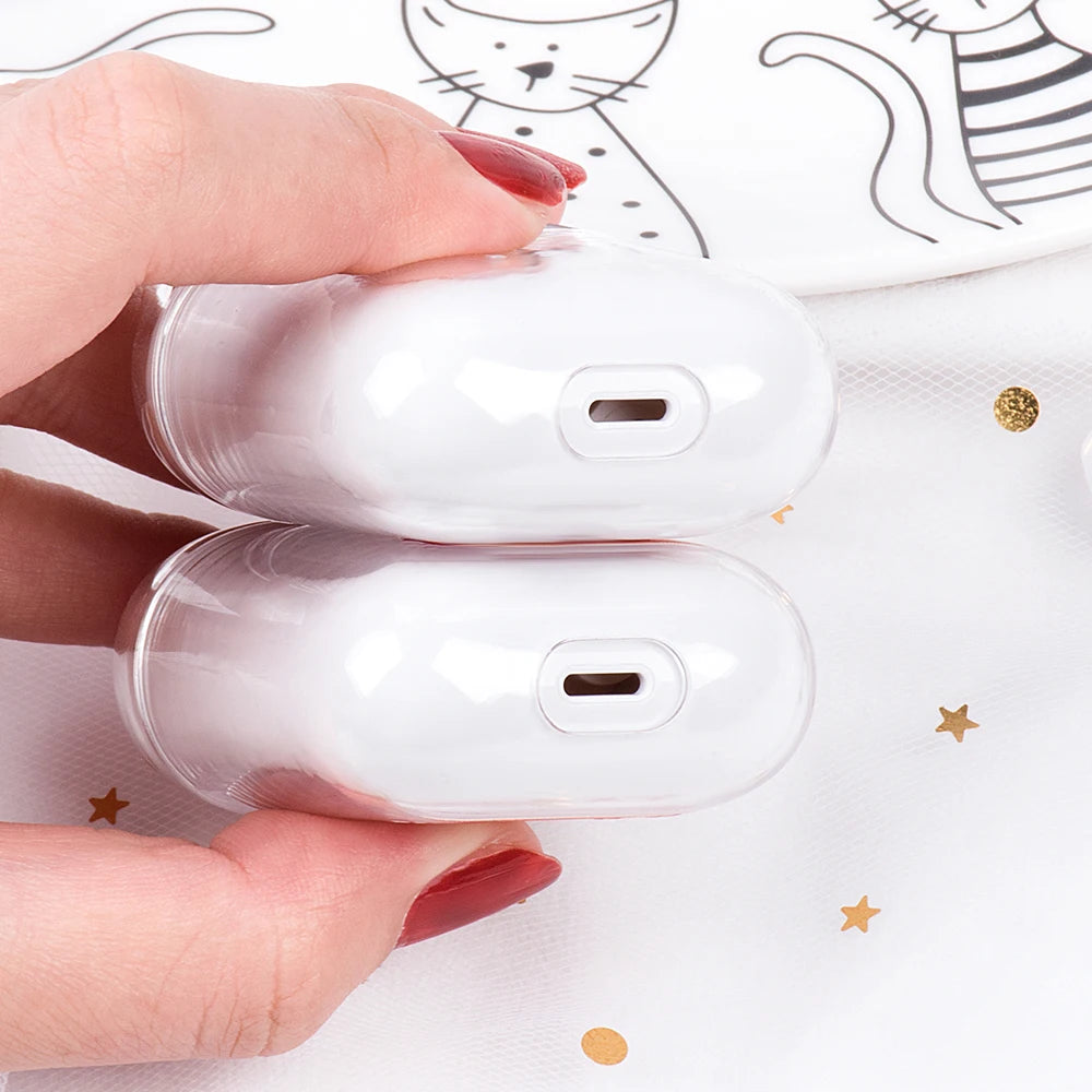 Airplane Pattern Clear Earphone Cases For Airpods 4th 2 1 3 Pro 2 Fundas Headphone Cover For Apple Airpods Air Pods Pro Airpods3