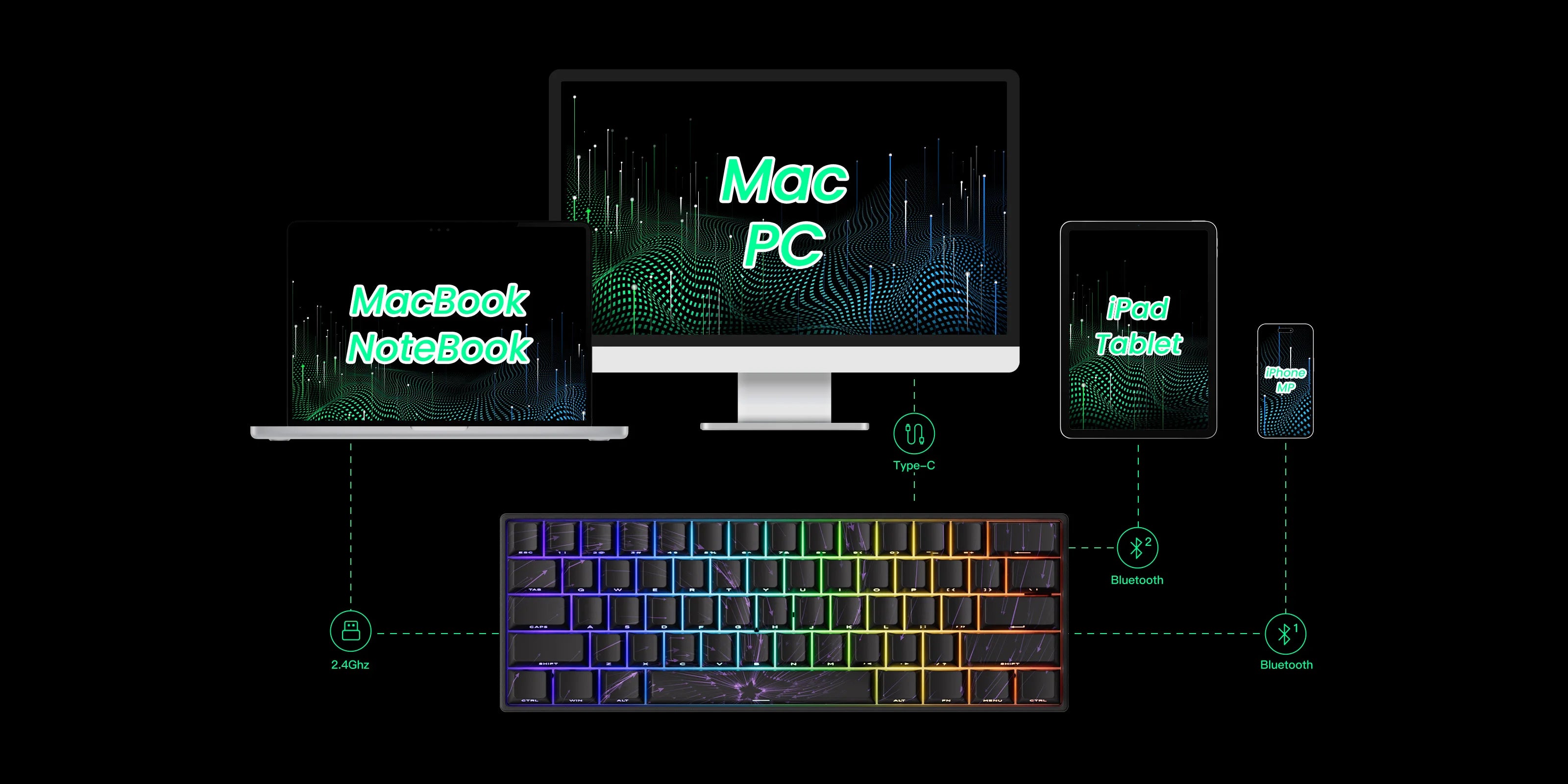 Akko MonsGeek FUN60 PRO&MAX HE Machanical Keyboard Magnetic Switch 60%  Gaming Keyboard Rapid Trigger 8K Custom Keyboard
