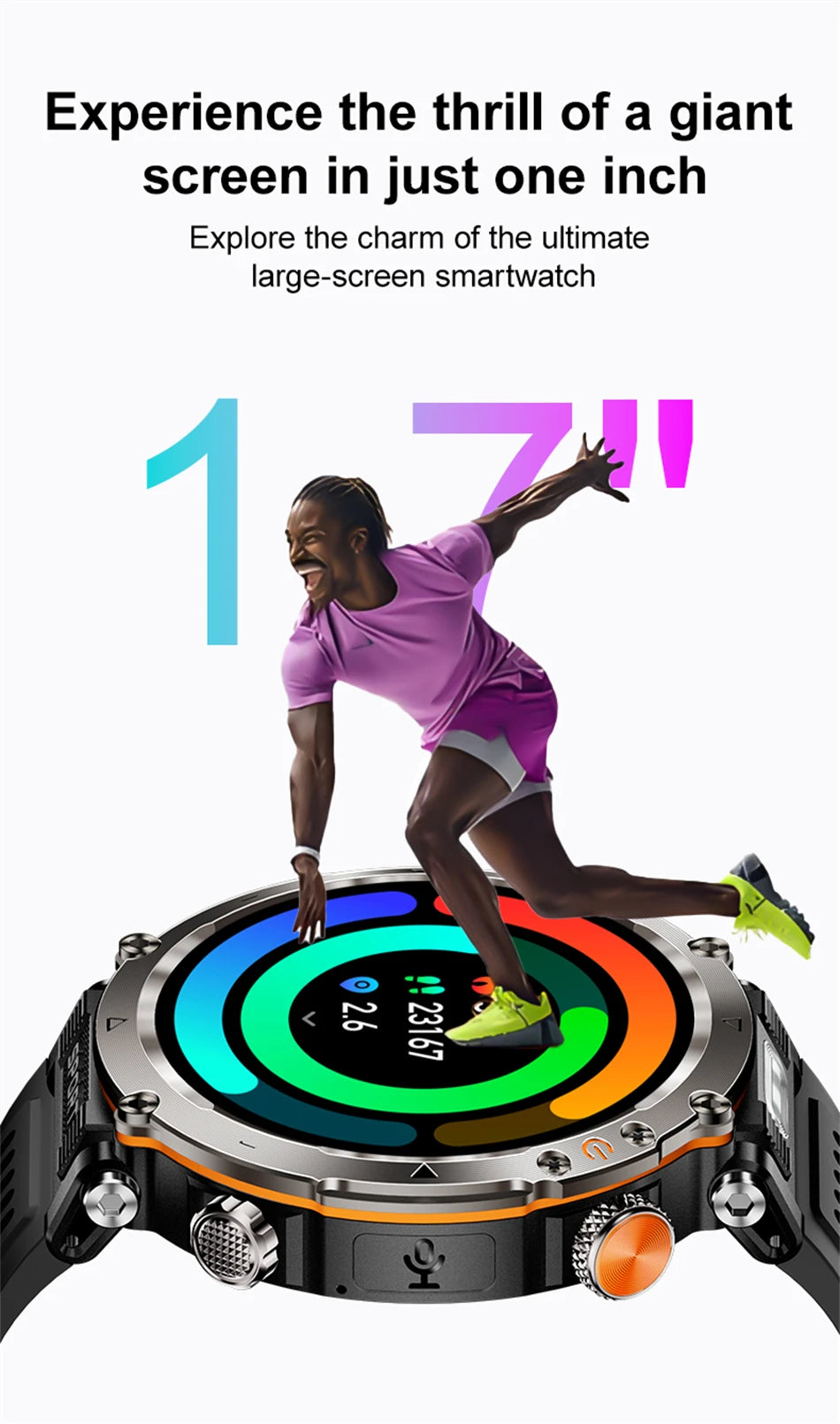 Outdoor Sports Smart Watch Men AMOLED Screen NFC Heart Rate Bluetooth Call 5ATM Waterproof Smartwatch 2025 New Fashion Luxury