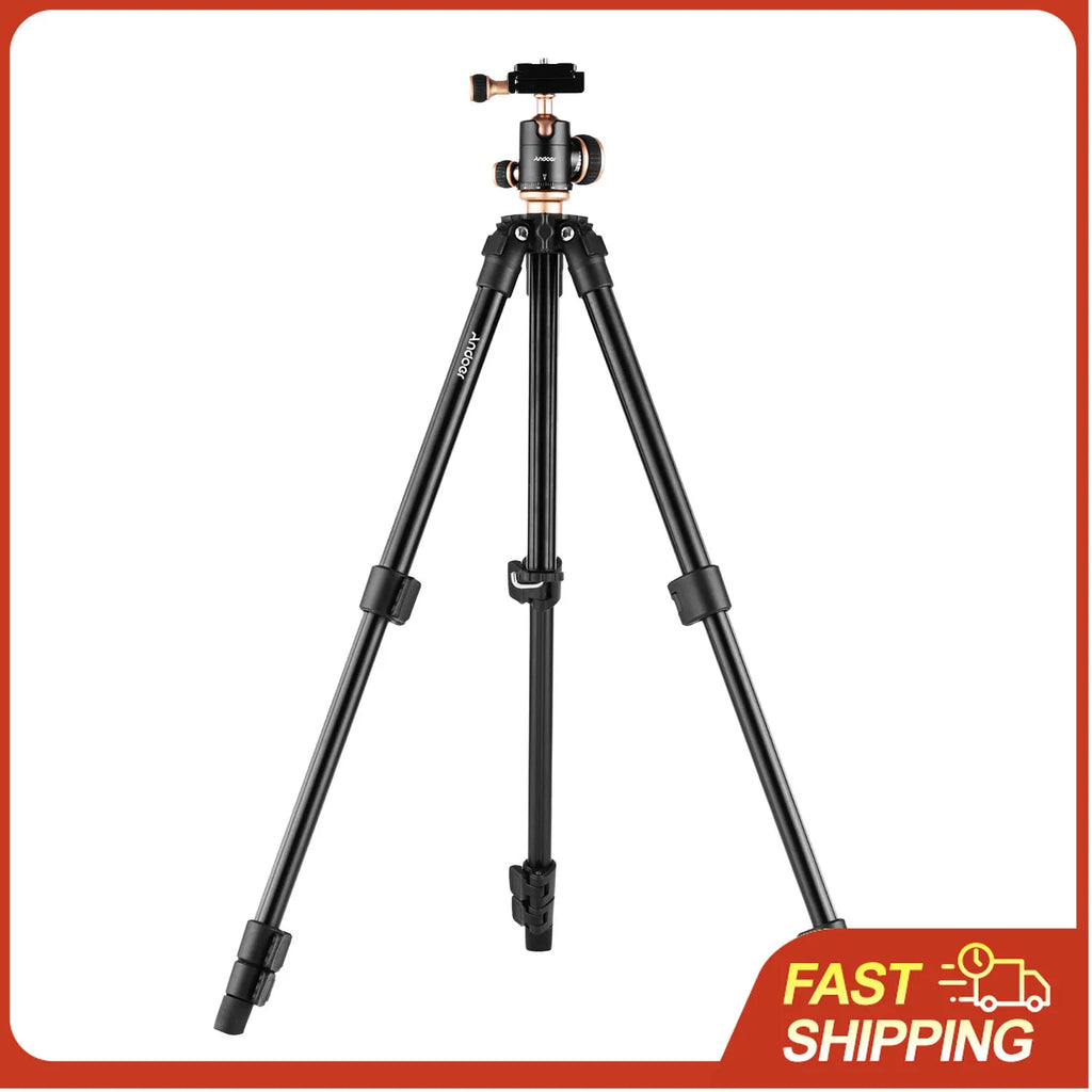Camera Tripod Complete Tripods with Panoramic Ballhead Bubble Level Adjustable Height Portable Travel Tripod for DSLR Digital Ca