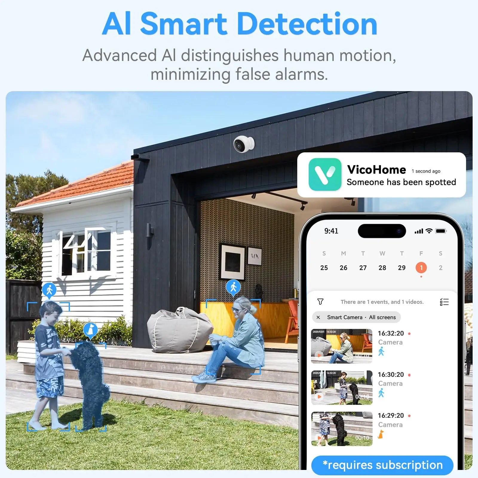 ANSVICAM 2K WiFi IP Camera Outdoor Magnetic Battery Security Camera Indoor Color Night Vision Waterproof Wireless Surveillance