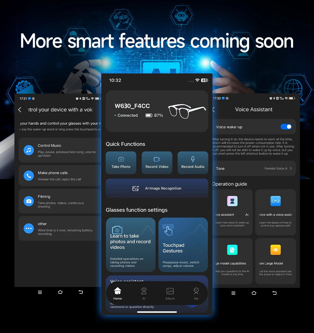 2026 World Premiere 4K HD Camera AI Smart Glasses 800W Pixel Camera 1080P Video AI Photo Recognition Call Travel abroad Glasses