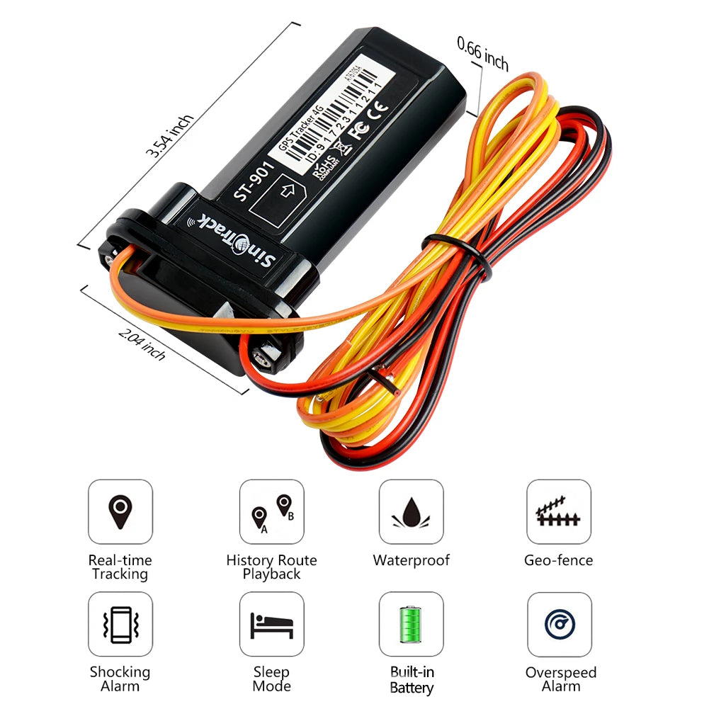 SinoTrack ST-901L 4G GPS Car Tracker with Engine Cut-Off (3-Pack)