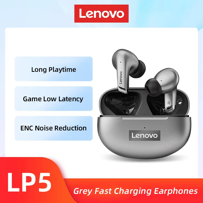 Lenovo LP5 Wireless Bluetooth Earbuds | HiFi Sound, Waterproof, Sports