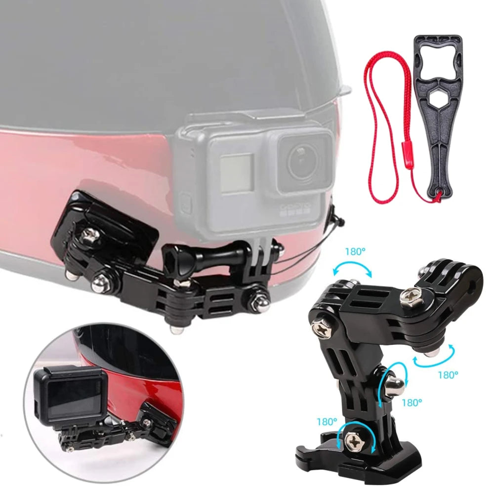 Motorcycle Helmet Mount For Gopro Hero 10 9 8 7 6 5 4 3 Yi osmo Action Sports Camera Mount Full Face Holder Accessories Strap