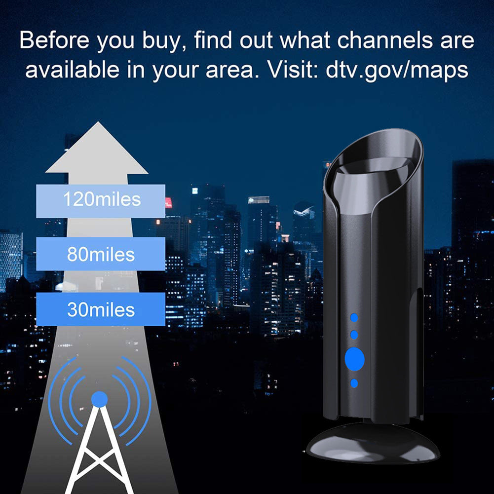 Powerful Indoor/Outdoor TV Antenna High-Gain Digital Antenna Signal Amplifier Indoor Outdoor Available
