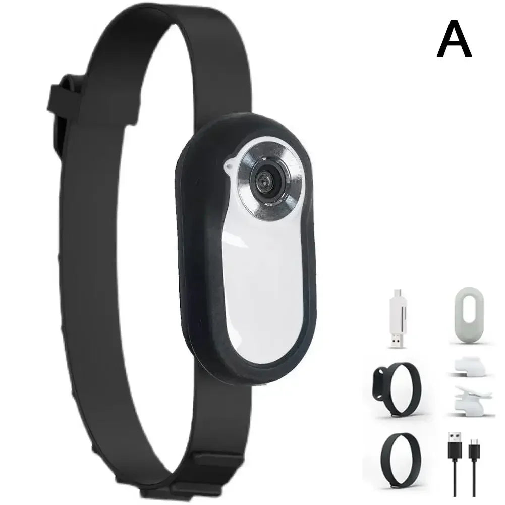 No WiFi Required Cat and Dog Collar Camera with Video Recording Movement, Mini Body Camera Indoor/Outdoor Wireless Collar