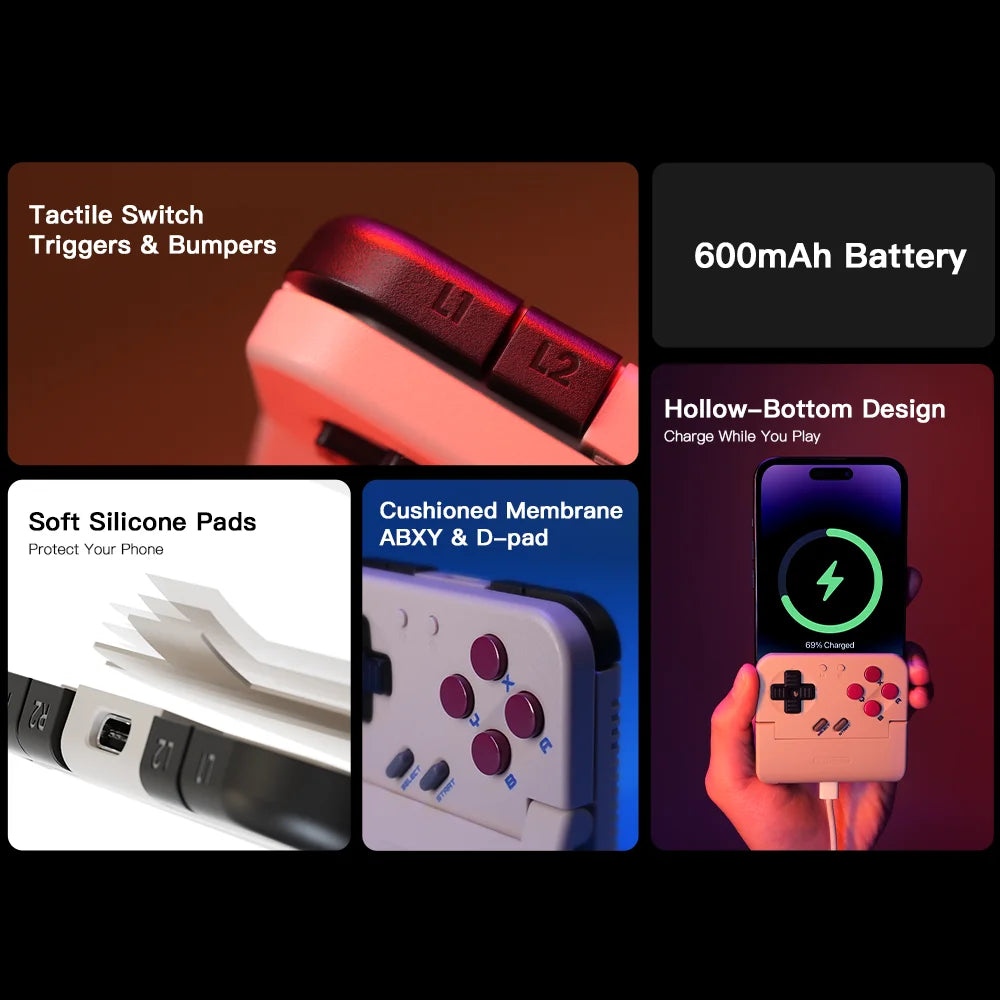 GameSir Pocket Taco Gaming Mobile Controller, Portable Retro Gamepad, Lightweight Bluetooth Vertical Handheld for Android