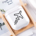 Airplane Pattern Clear Earphone Cases For Airpods 4th 2 1 3 Pro 2 Fundas Headphone Cover For Apple Airpods Air Pods Pro Airpods3