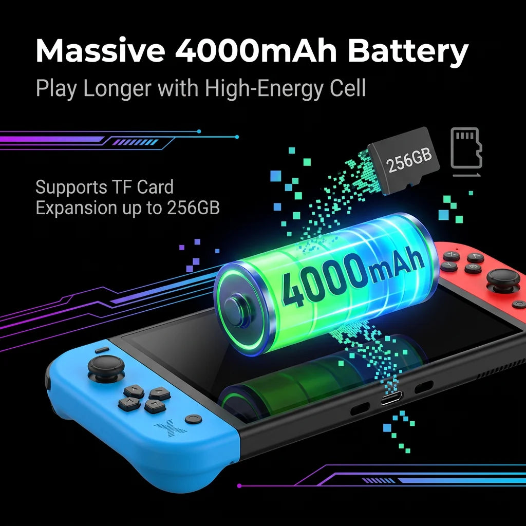 G90 Retro Handheld Game Console Built-in Mass Classic Arcade Games HD Large Screen Support Connect TV Portable Gaming Console Gi
