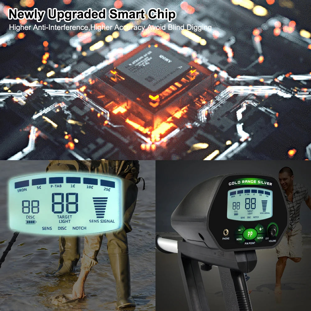 MD-4090 Metal Detector Professional Gold Digger LCD Treasure Hunter Pinpointer Underground Gold Detector High Precise Search