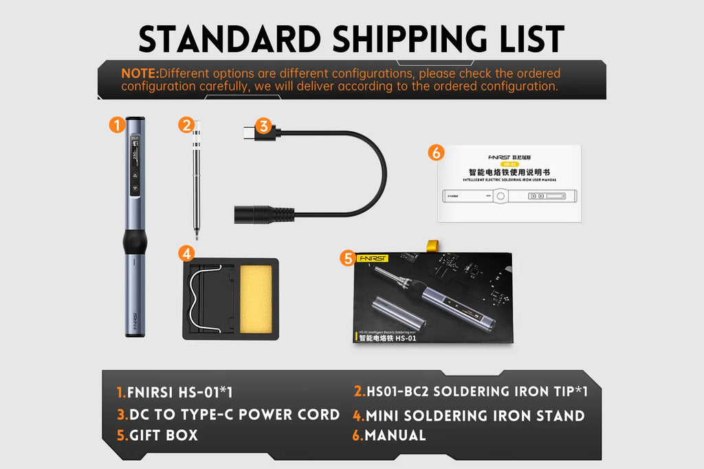 FNIRSI HS-01 Adjustable Temperature Soldering Iron DC 24V 80-420℃ Welding Solder Rework Station PD 65W Portable Repair Tool