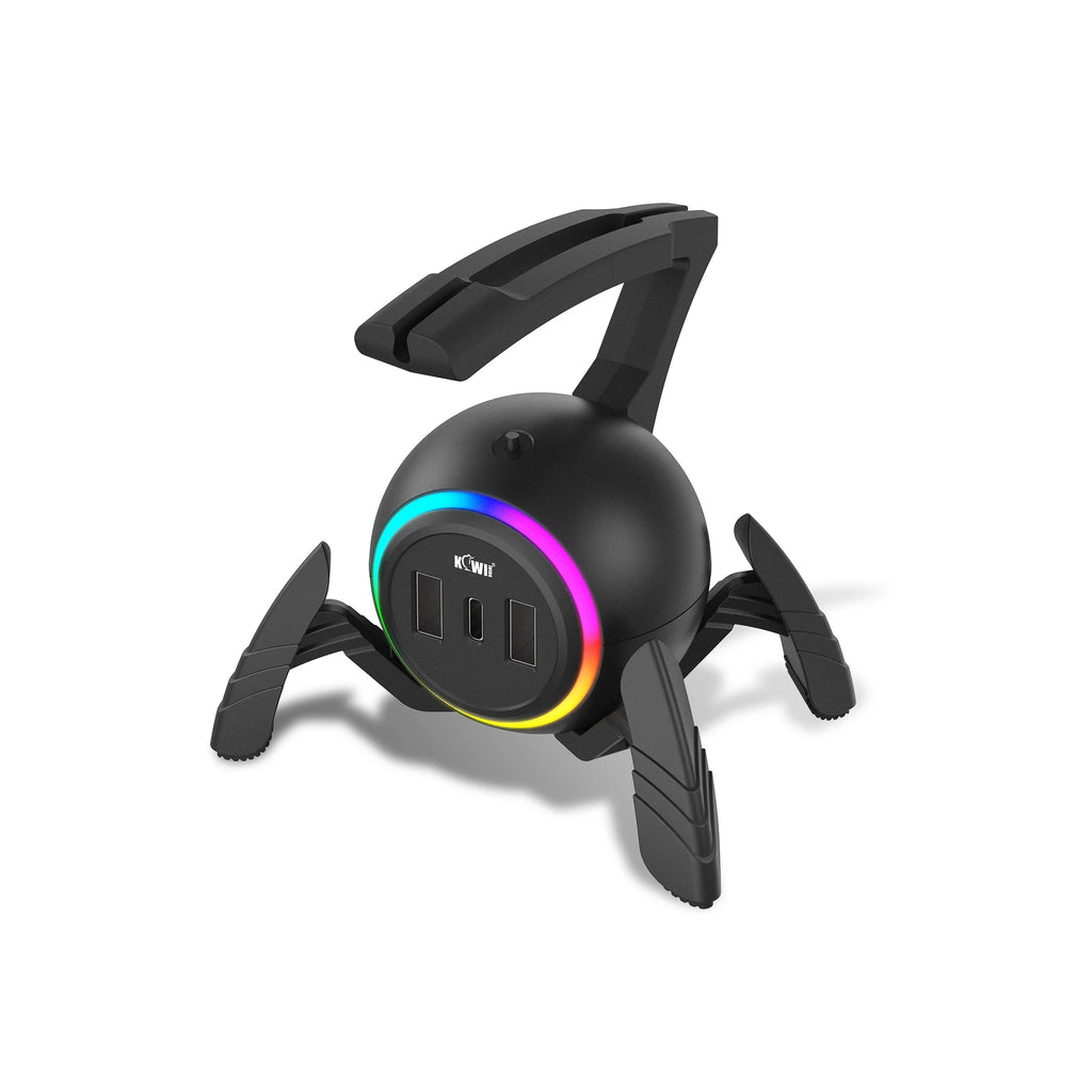 Mouse Bungee Mouse Cable Holder Cord Clip Wire Organizer Flexible For Mice Playing Esports Gaming With 3 USB Ports And RGB Light