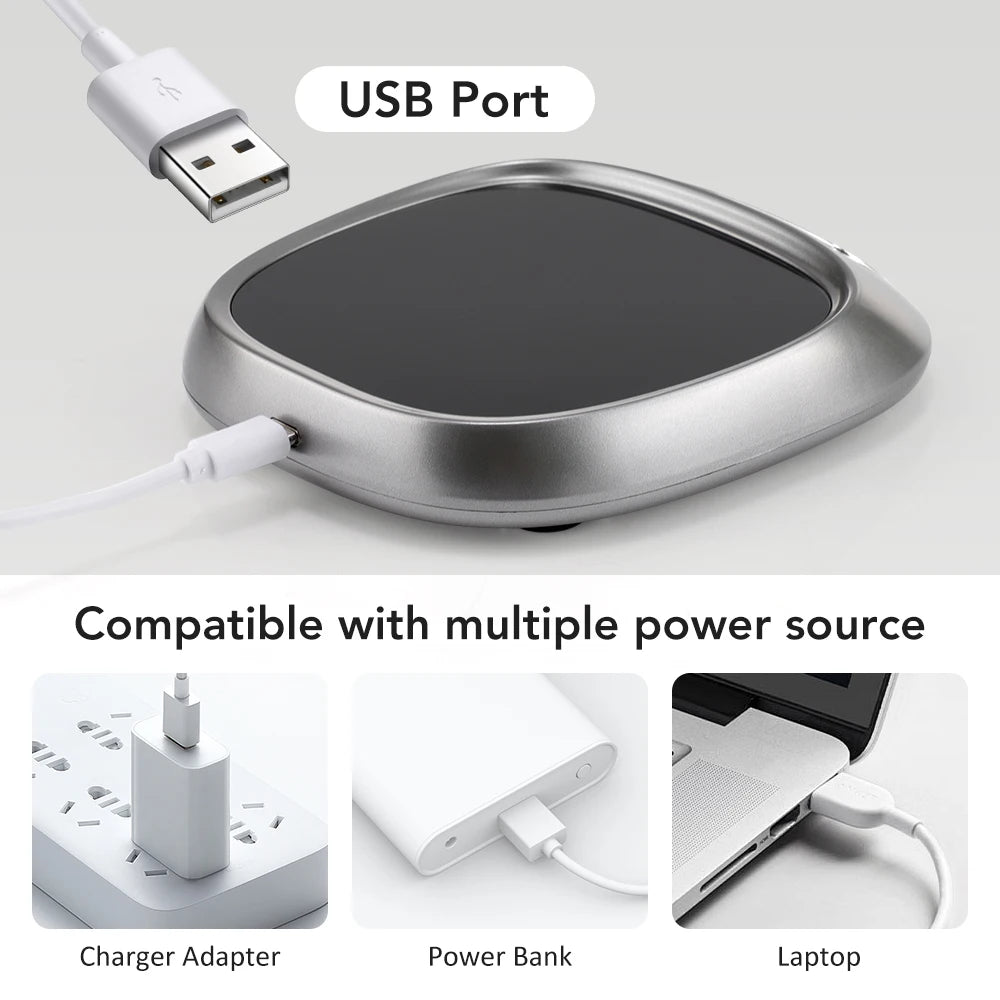 Cup Heater USB Coffee Mug Warmer Electric Milk Tea Cup Heating Coaster Cup Warmer For Home Office USB Voice Desk Cup Warmer