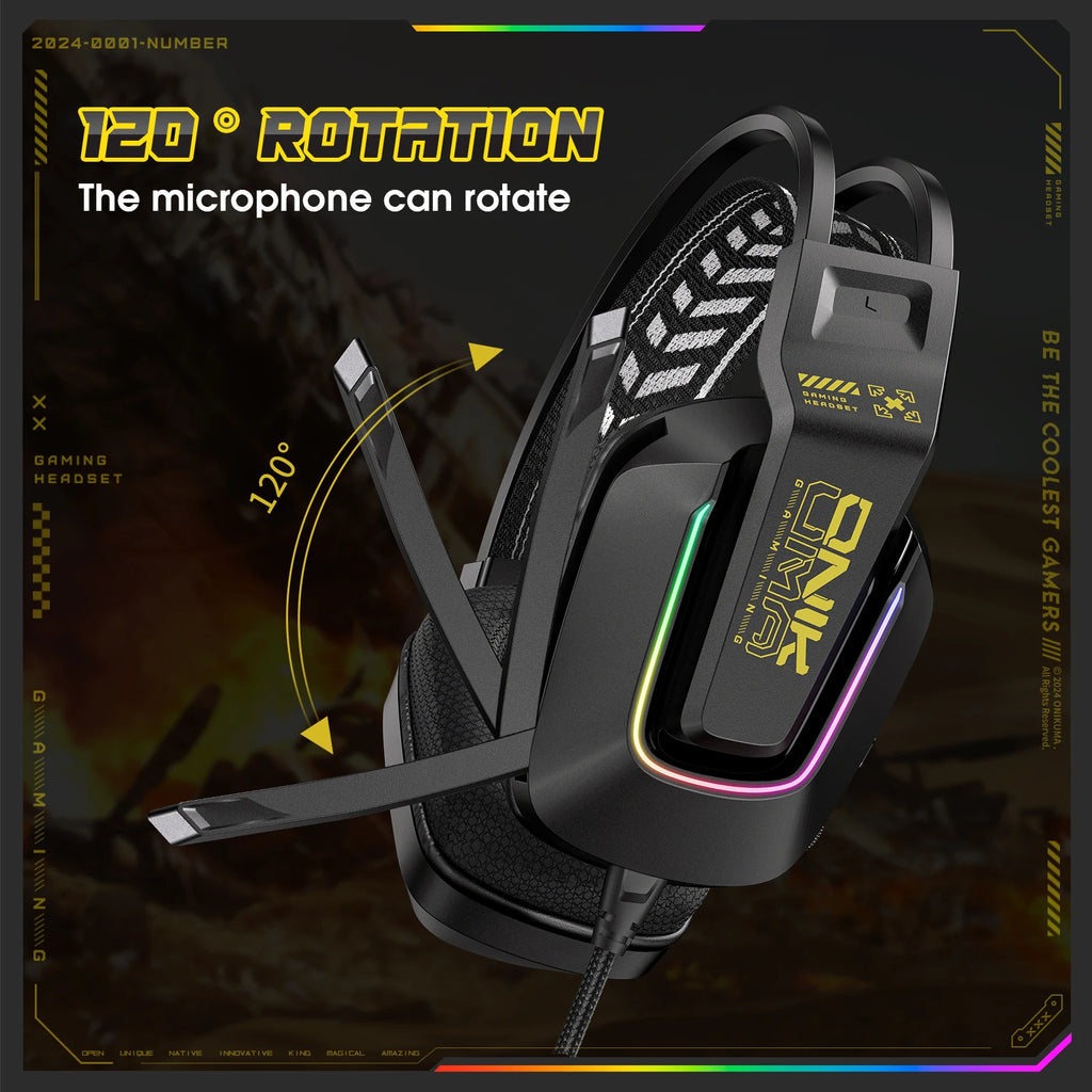 ONIKUMA X13 RGB Gaming Headset with Mic