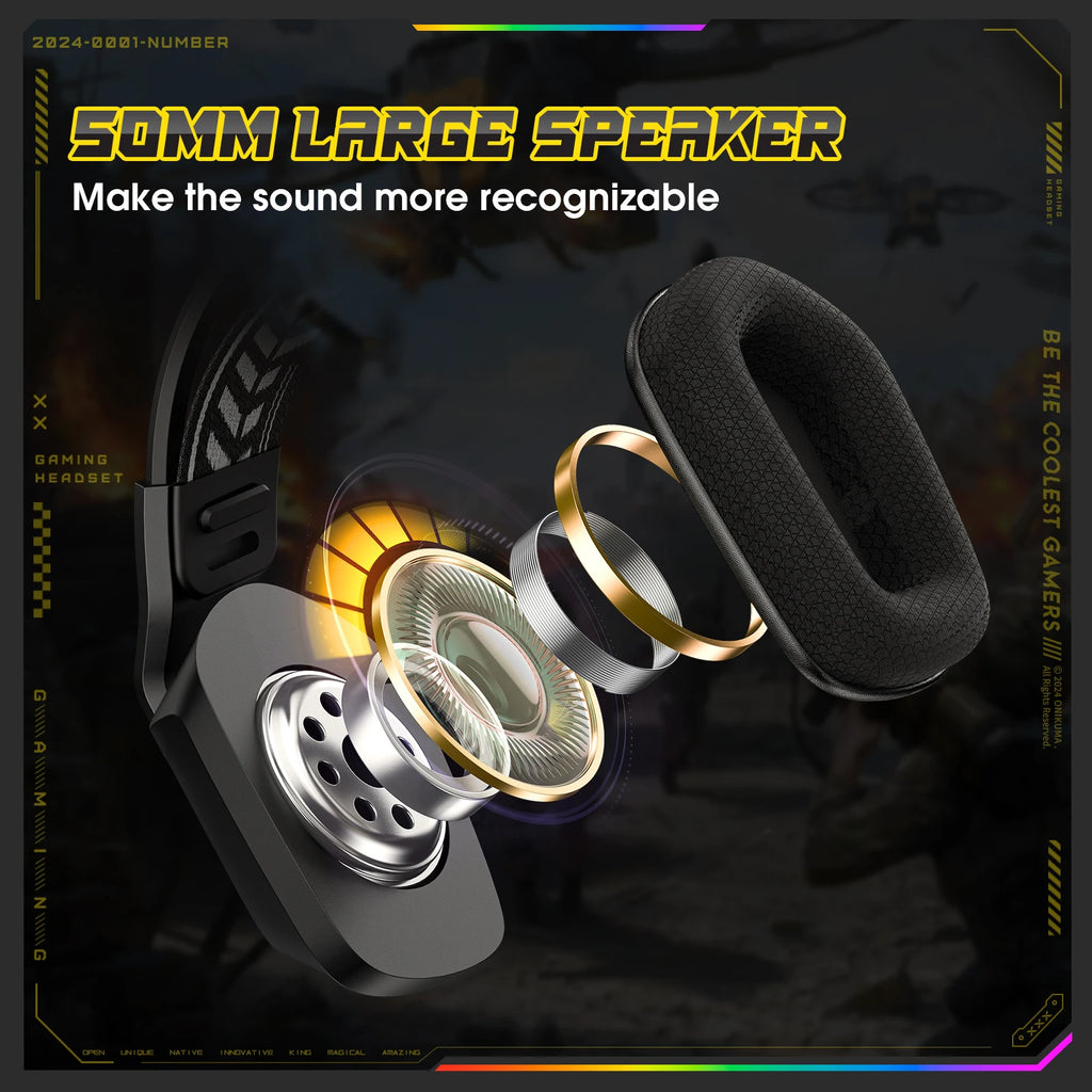 ONIKUMA X13 RGB Gaming Headset with Mic