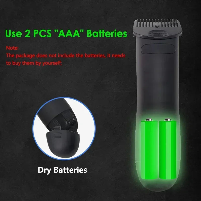 Groin Area Hair Trimmer Lawn Mower Ceramic Blade Waterproof Wet Dry Hair Clippers Pubic Armpit Body Hair Ultimate Hygiene Razor